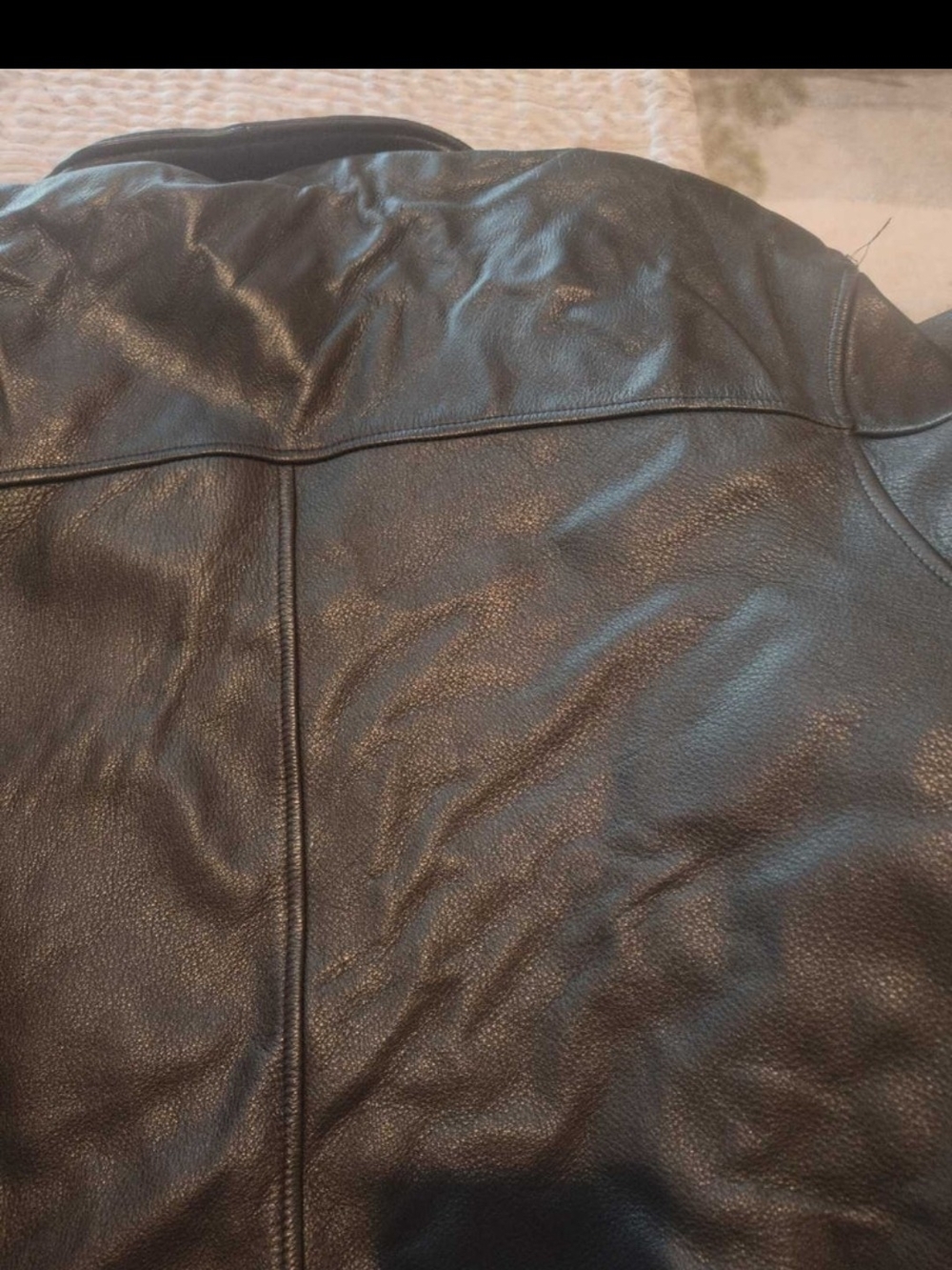 Vintage Danier Black Leather Men's Zip Jacket - Picture 9 of 9